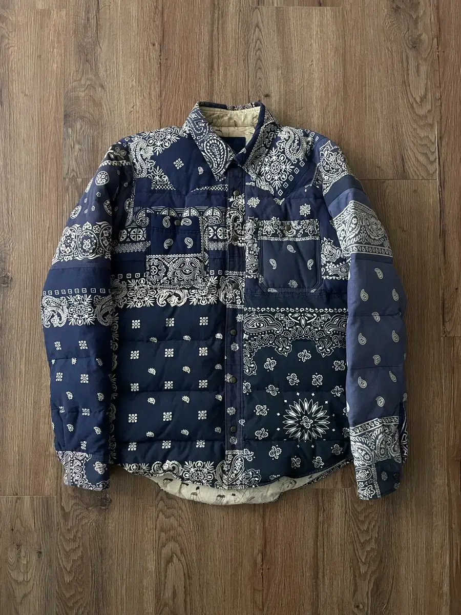 [2] visvim ICT kerchief JKT navy 비즈빔 커치프